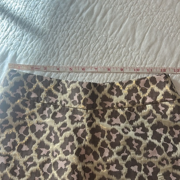 J. Crew Trouser Short in Metallic Leopard Jacquard Size 0 NTW - Picture 8 of 9